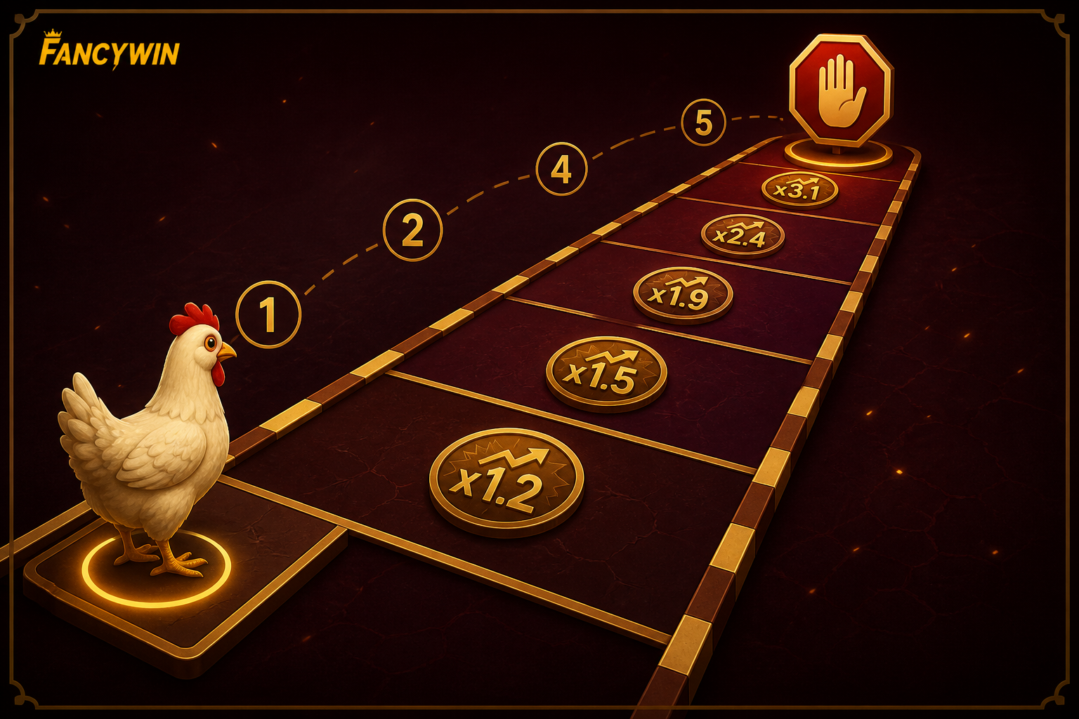 Fancywin Chicken Road: các bước, điểm dừng và giới hạn