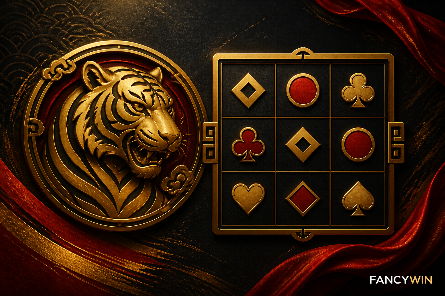 Fortune Gems: ৩×৩ বিন্যাস ও পাঁচ লাইনের নিয়ম | Fancywin বাঘ-থিমের স্লট গেমের রিল, প্রতীক ও নিয়ম বোঝার দৃশ্য